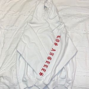 BRANDY MELVILLE white LOS ANGLES HOODIE